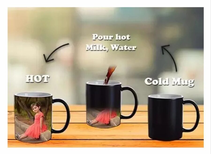 Premium 100 ml Sublimation Magic Mug – Color-Changing Personalized Photo Cup