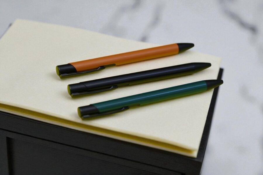 Modern Matte Body Pen – KS‑1109 Series (Orange, Black & Green)