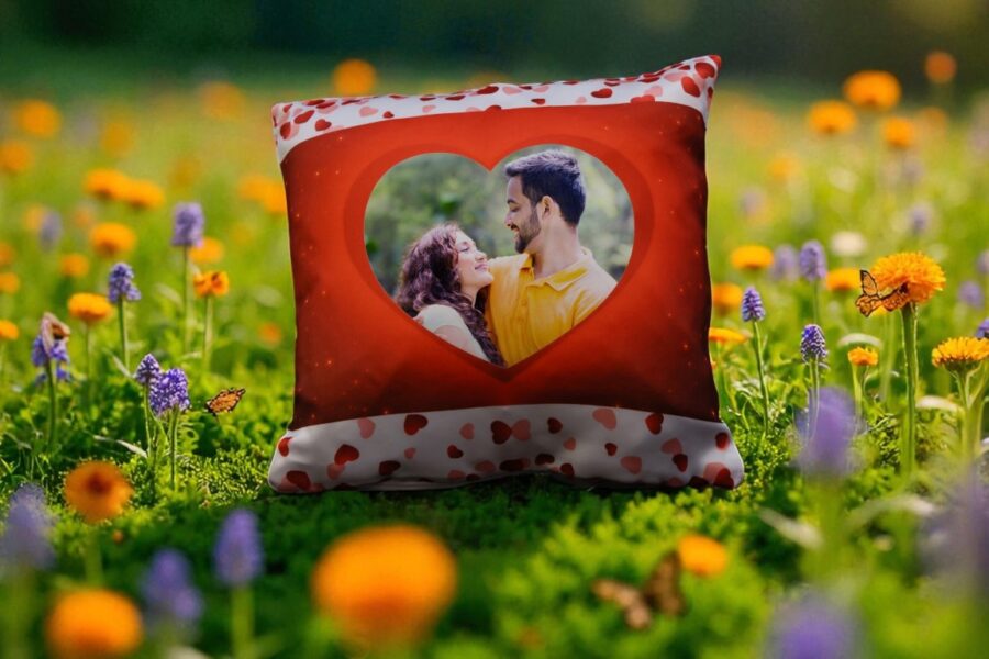 Romantic Heart-Shaped LED Cushion – Love Quote Pillow for Valentine’s & Anniversary Gifts