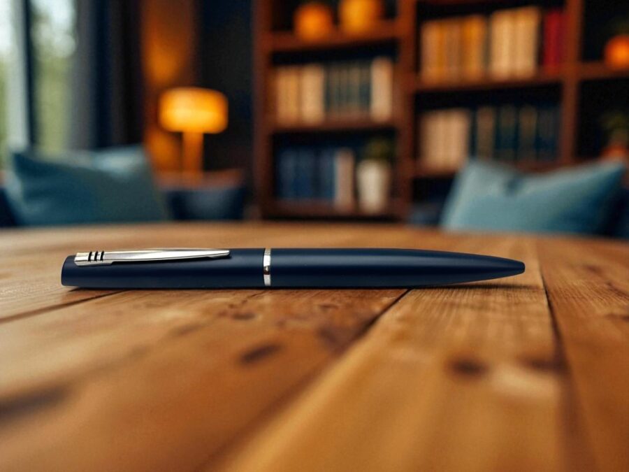 SHCP-712 Matte Midnight Blue Luxury Ballpoint Pen – Executive Metallic Finish