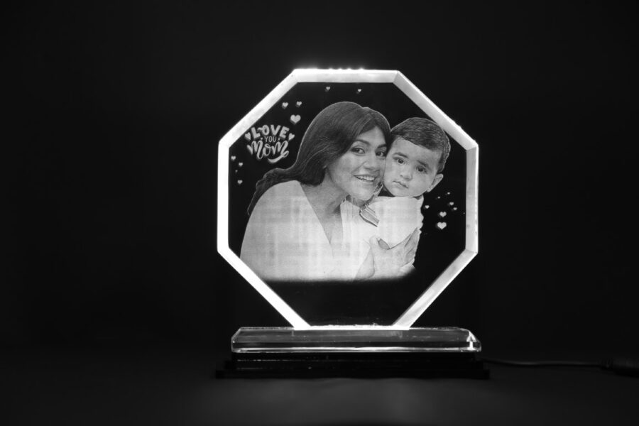 Personalized 2D Custom Shape Crystal Cubes